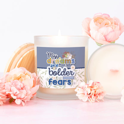 MY DREAMS Candle Frosted (Pink Wick) Glass