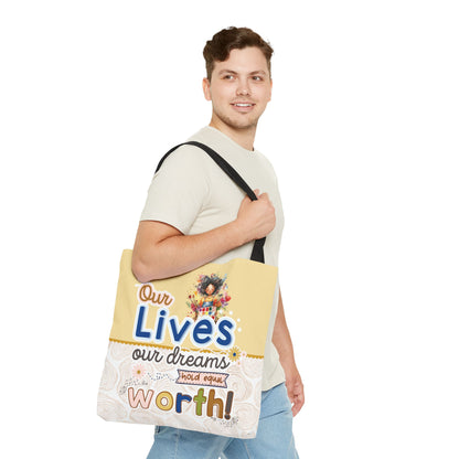 OUR LIVES TOTE BAG
