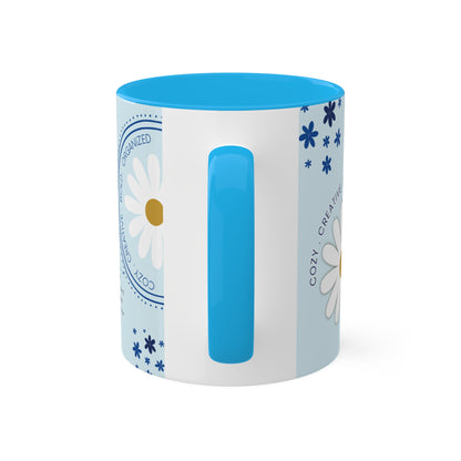 Blue Mug - Cozy . Creative . Bold . Organized
