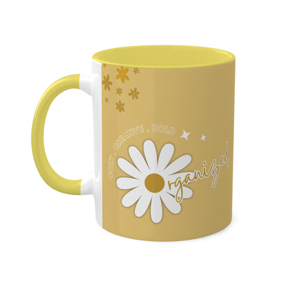YELLOW Mug - Cozy . Creative . Bold . Organized