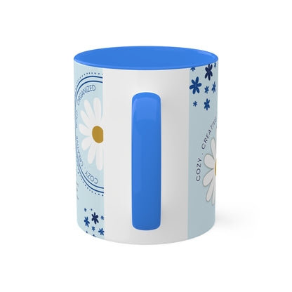 Blue Mug - Cozy . Creative . Bold . Organized