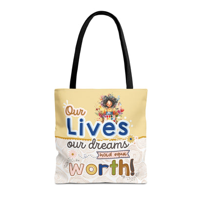 OUR LIVES TOTE BAG