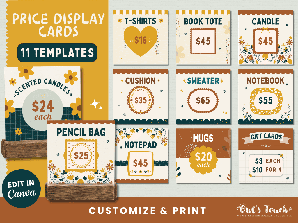 MERCATEAL PRICE DISPLAY CARDS