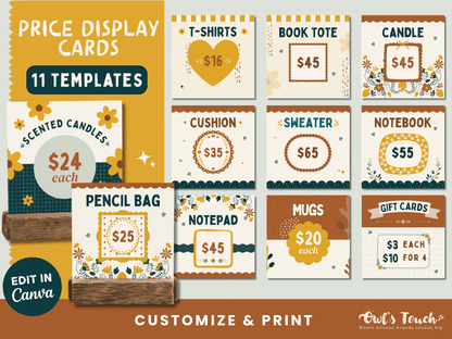 MERCATEAL PRICE DISPLAY CARDS