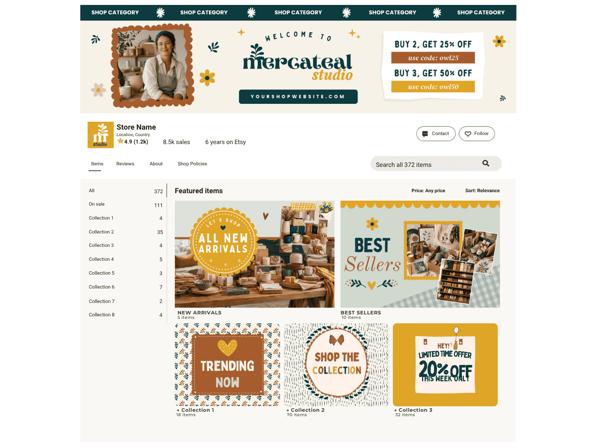 MERCATEAL ETSY SHOP KIT