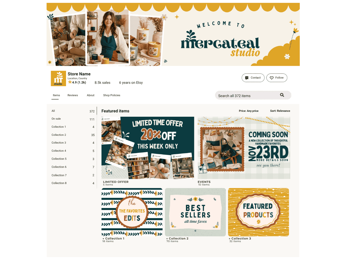 MERCATEAL ETSY SHOP KIT