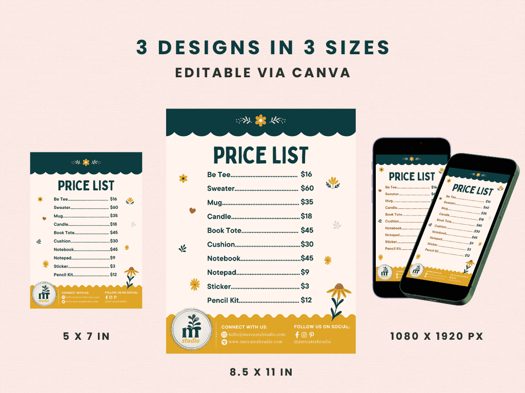 MERCATEAL PRICE LIST