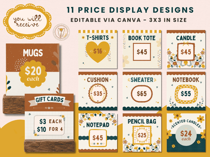 MERCATEAL PRICE DISPLAY CARDS