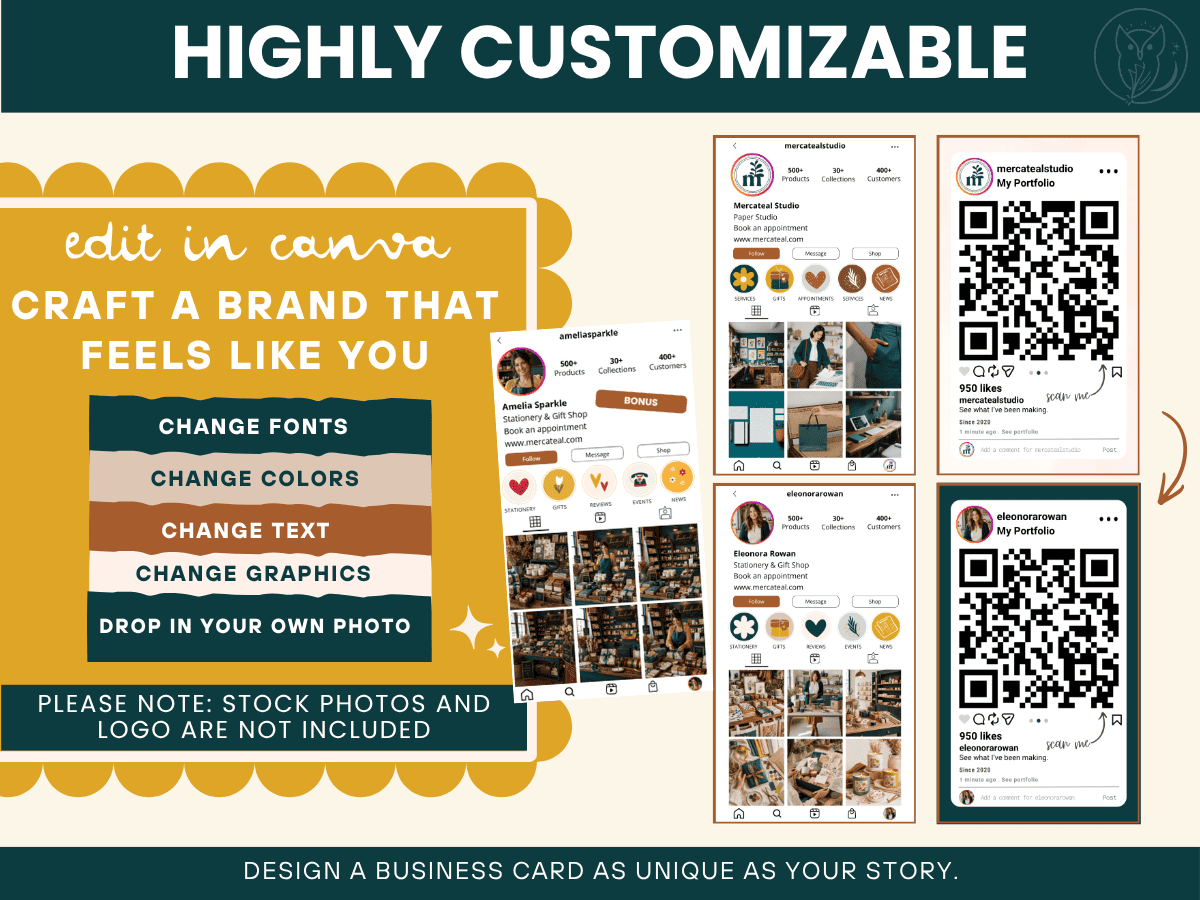 MERCATEAL INSTAGRAM FEED BUSINESS CARD