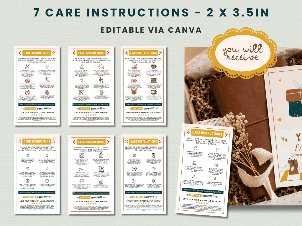 MERCATEAL CARE INSTRUCTIONS