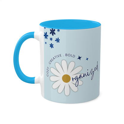 Blue Mug - Cozy . Creative . Bold . Organized
