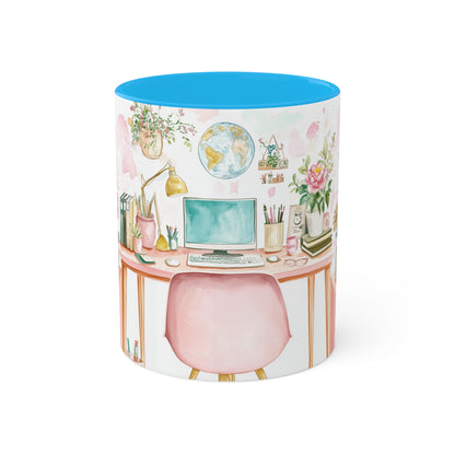 Pink Worksplace Mug - Cozy . Creative . Bold . Organized