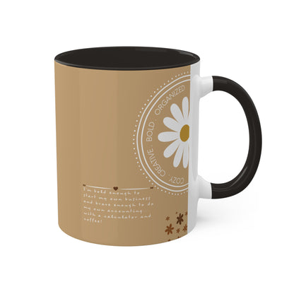Brown Mug - Cozy . Creative . Bold . Organized