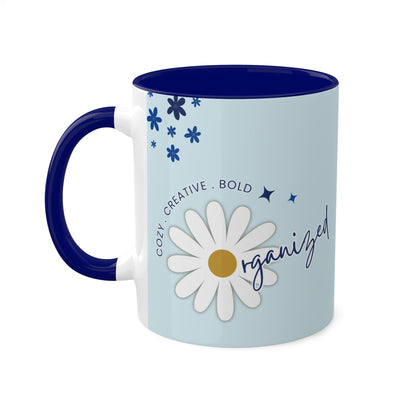 Blue Mug - Cozy . Creative . Bold . Organized