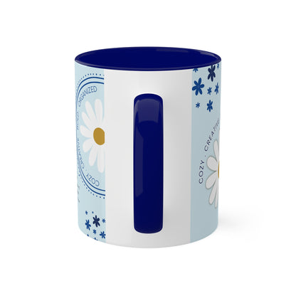 Blue Mug - Cozy . Creative . Bold . Organized