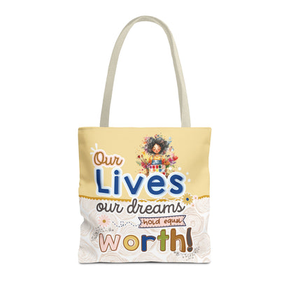 OUR LIVES TOTE BAG