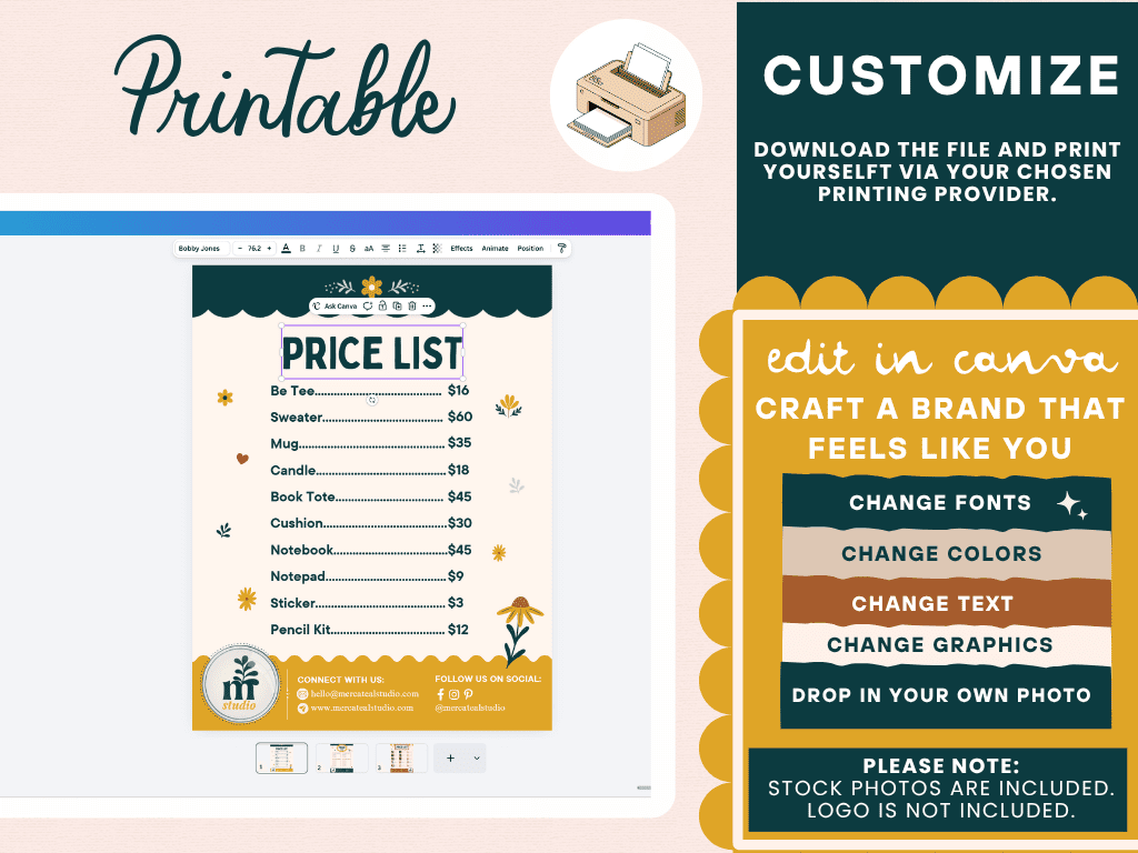MERCATEAL PRICE LIST