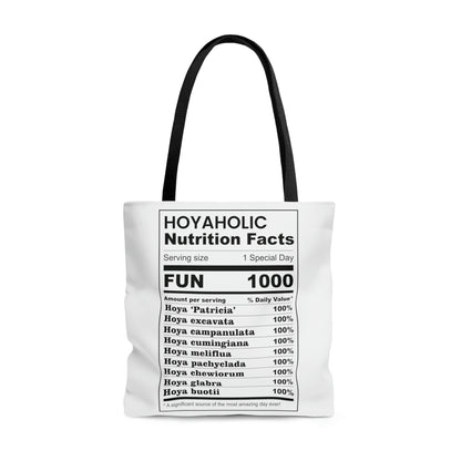 HOYAHOLIC NUTRITION FACTS TOTE BAG