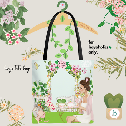 HOYAHOLIC HIGH TEA HOYA GARDEN TOTE BAG