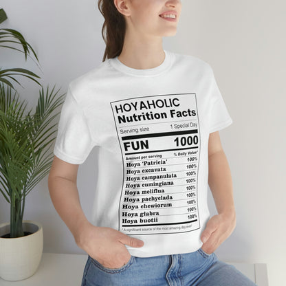 HOYAHOLIC NUTRITION FACTS SHORT SLEEVE TEE