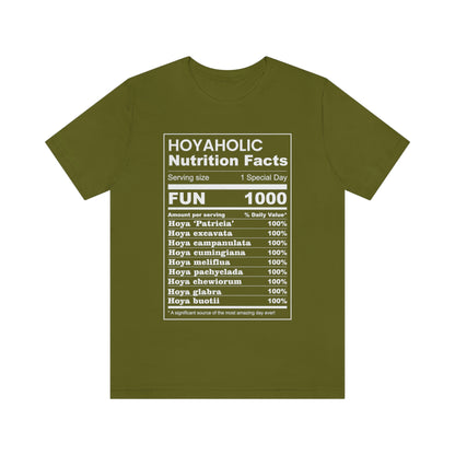 HOYAHOLIC NUTRITION FACTS SHORT SLEEVE TEE