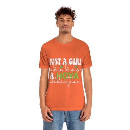 HOYAHOLIC JUST A GIRL WHO HAS A HOYA ADDICTION SHORT SLEEVE TEE