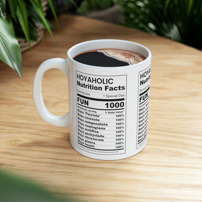HOYAHOLIC NUTRITION FACTS MUG 11oz