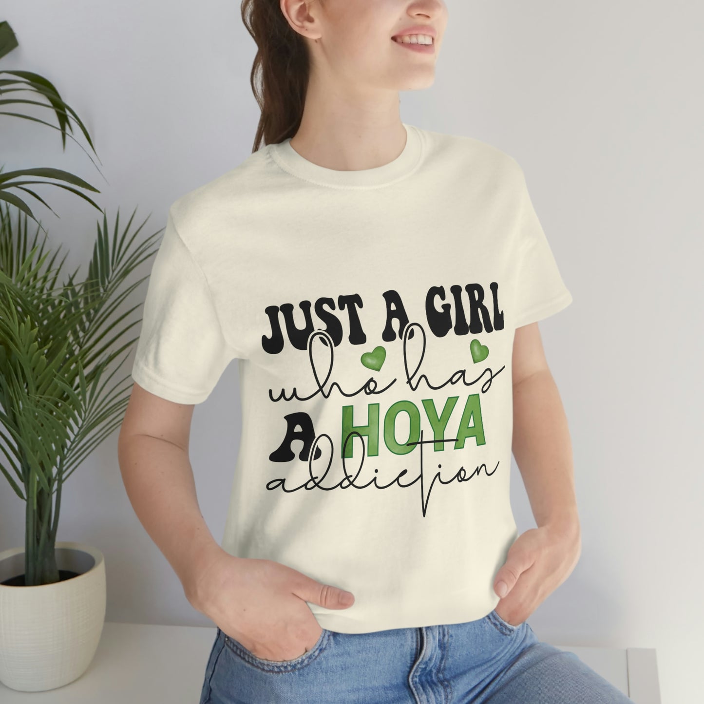 HOYAHOLIC JUST A GIRL WHO HAS A HOYA ADDICTION SHORT SLEEVE TEE