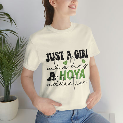 HOYAHOLIC JUST A GIRL WHO HAS A HOYA ADDICTION SHORT SLEEVE TEE