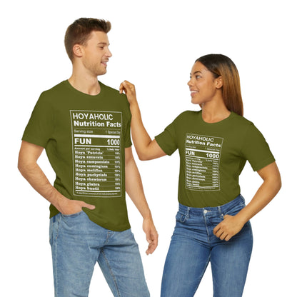 HOYAHOLIC NUTRITION FACTS SHORT SLEEVE TEE