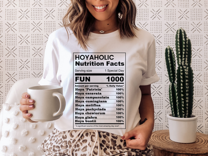 HOYAHOLIC NUTRITION FACTS SHORT SLEEVE TEE