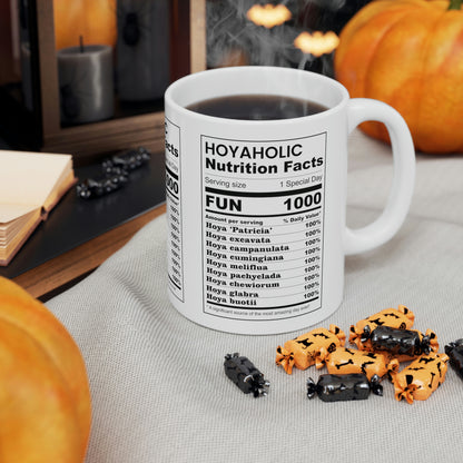 HOYAHOLIC NUTRITION FACTS MUG 11oz