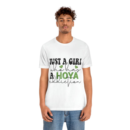 HOYAHOLIC JUST A GIRL WHO HAS A HOYA ADDICTION SHORT SLEEVE TEE