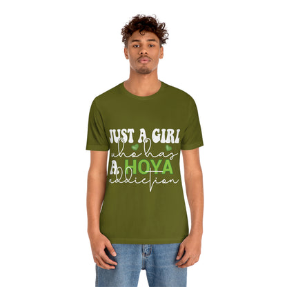 HOYAHOLIC JUST A GIRL WHO HAS A HOYA ADDICTION SHORT SLEEVE TEE