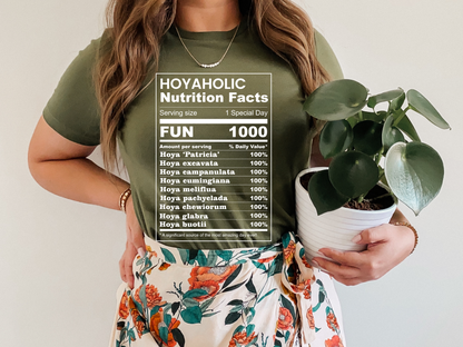 HOYAHOLIC NUTRITION FACTS SHORT SLEEVE TEE
