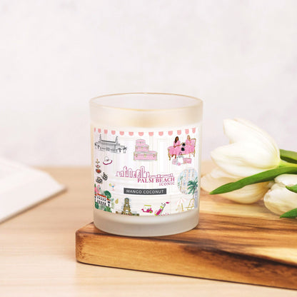 Palm Beach Iconic Candle Frosted Glass (Hand Poured 11 oz)