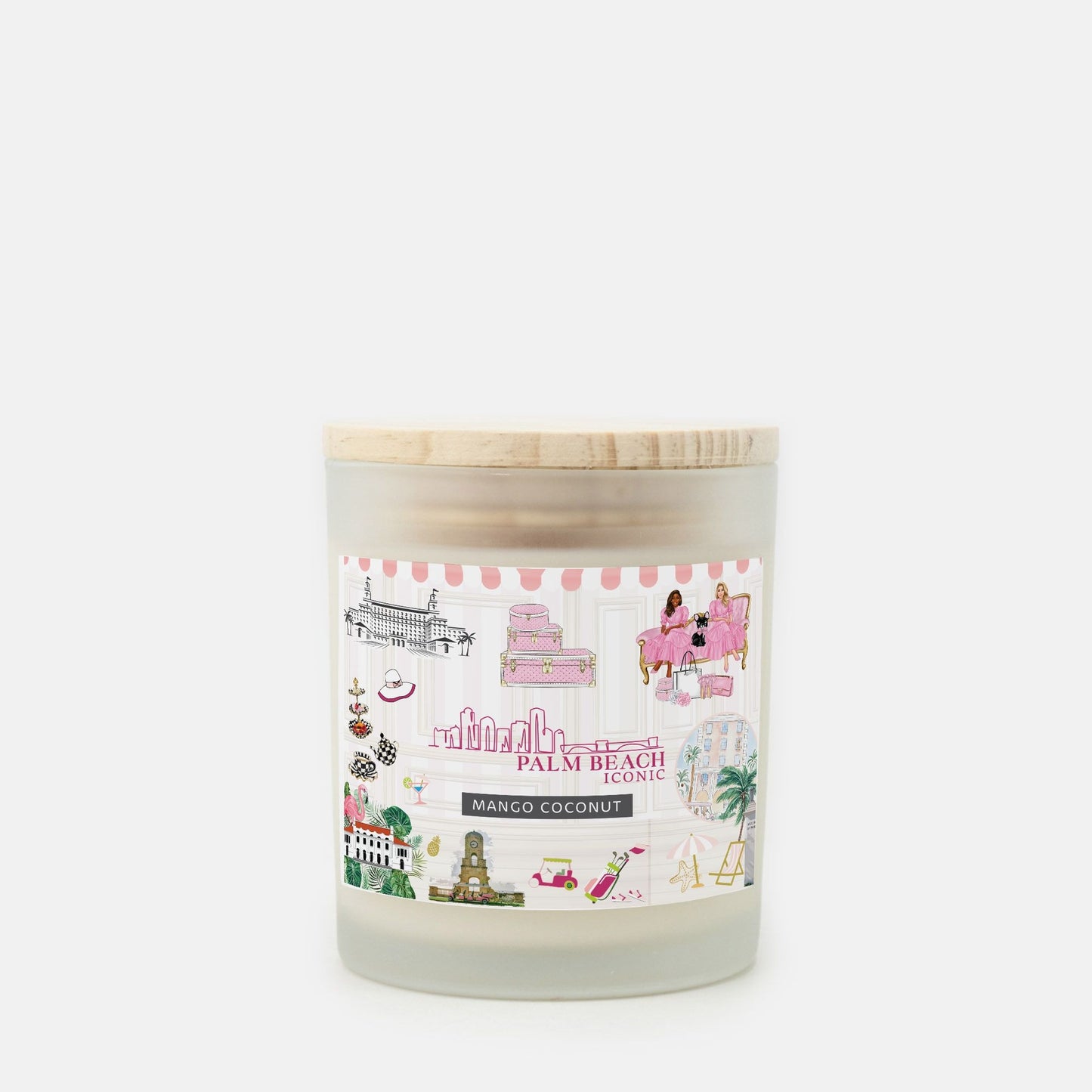 Palm Beach Iconic Candle Frosted Glass (Hand Poured 11 oz)