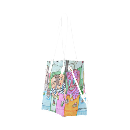 ALICE - WHITE QUEEN & T&T & CHESHIRE CAT CLOVER BAG