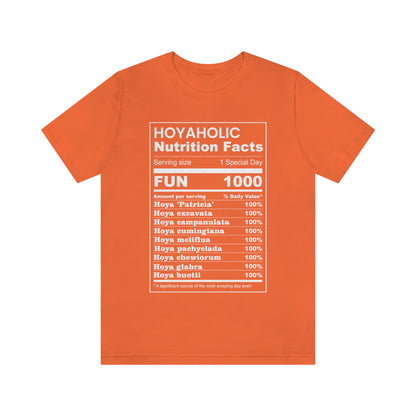 HOYAHOLIC NUTRITION FACTS SHORT SLEEVE TEE