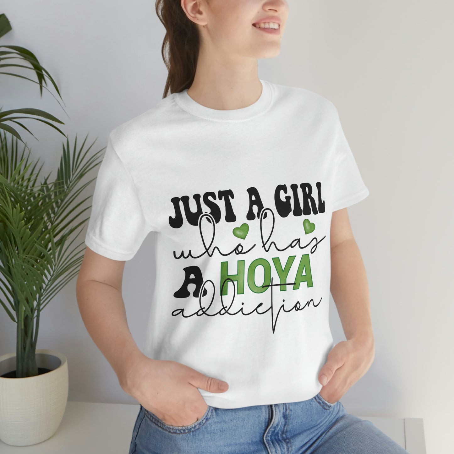 HOYAHOLIC JUST A GIRL WHO HAS A HOYA ADDICTION SHORT SLEEVE TEE
